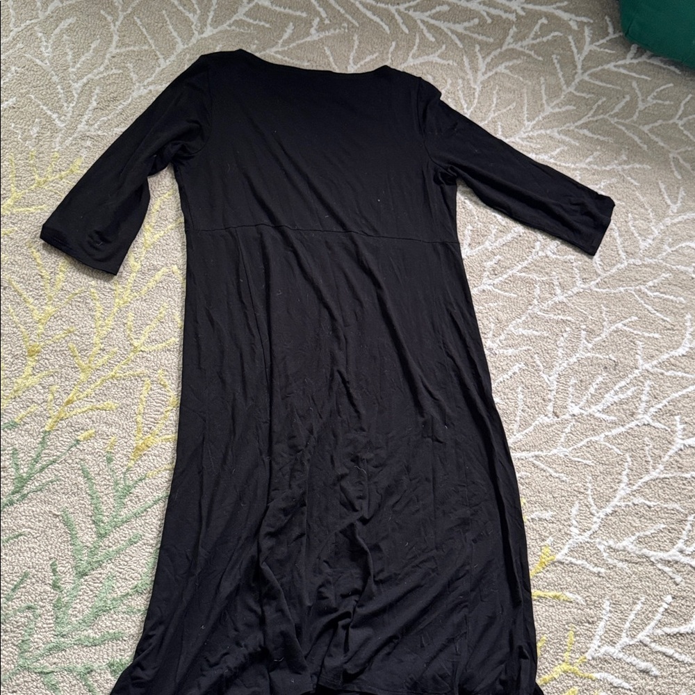 EILEEN FISHER Viscose-Jersey Elbow-Length-Sleeve Dress PL - Picture 5 of 5